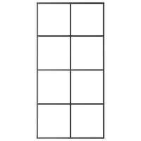 Porta Scorrevole in Vetro ESG e Alluminio 102,5x205 cm Nera 288066