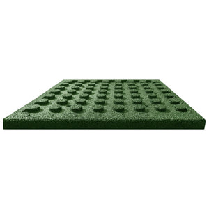 Piastrelle Anticaduta 18 pz in Gomma 50x50x3 cm Verde 3053181