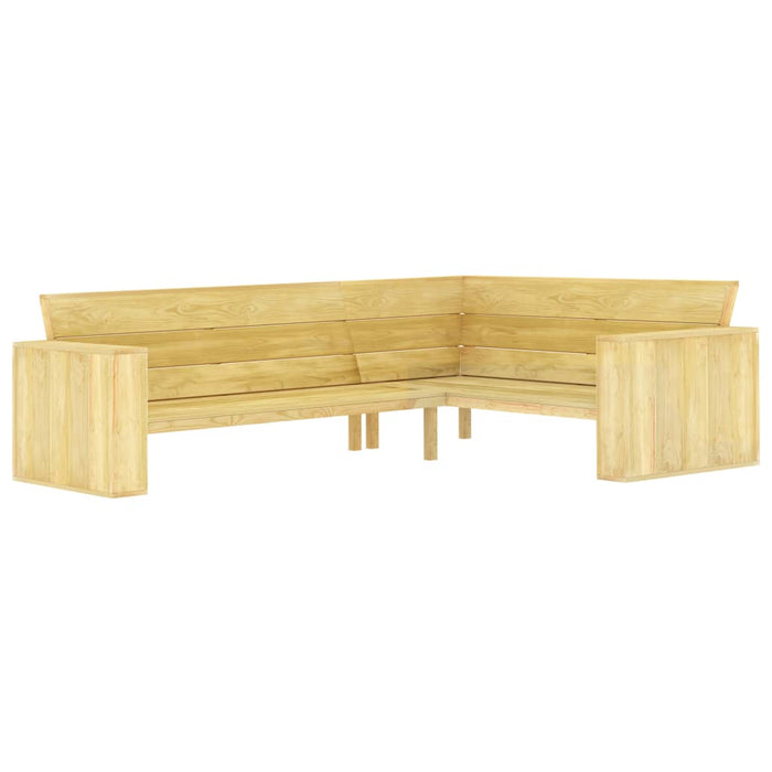 Set Divani da Giardino 3 pz in Legno di Pino Impregnato cod mxl 42168