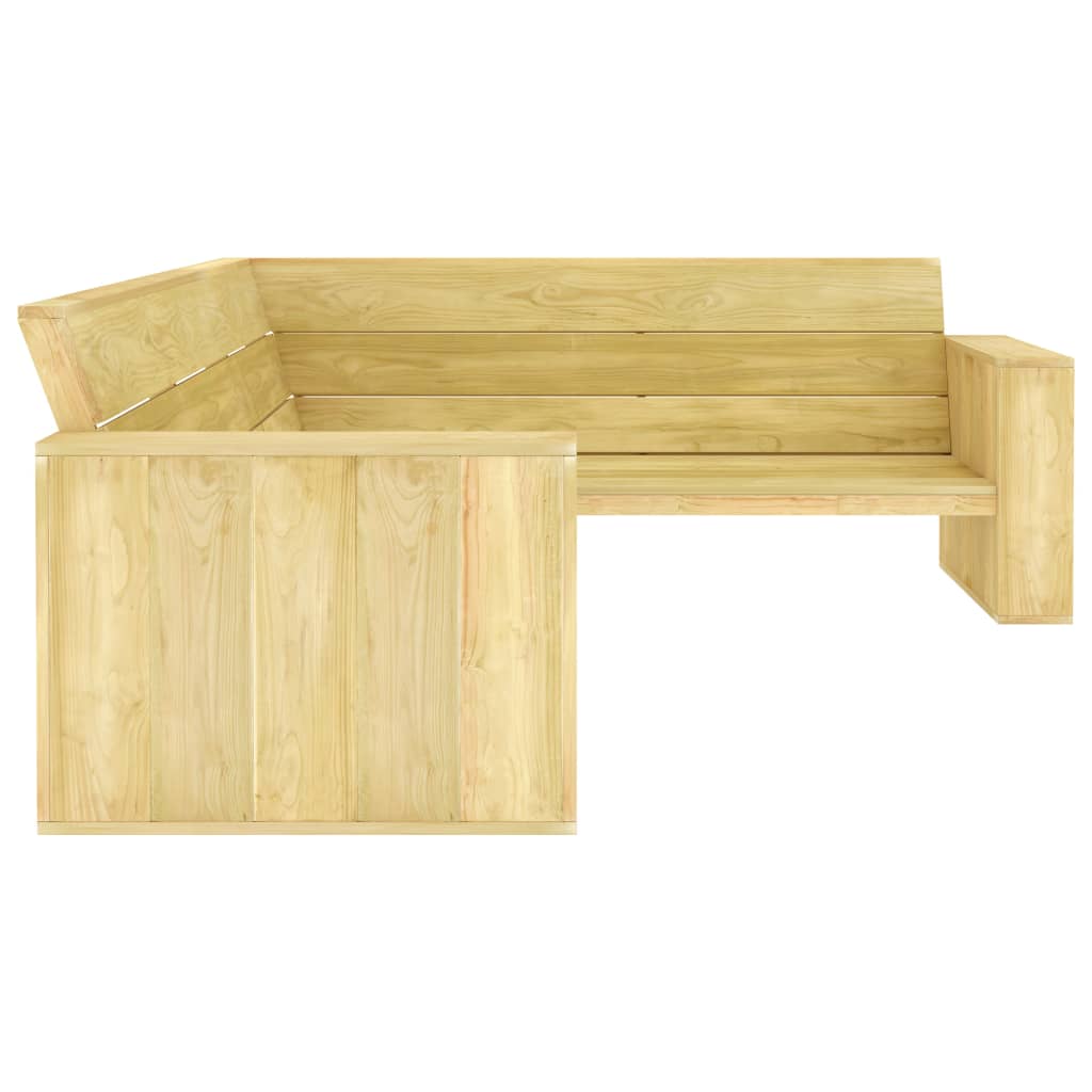 Set Divani da Giardino 3 pz in Legno di Pino Impregnato cod mxl 42168