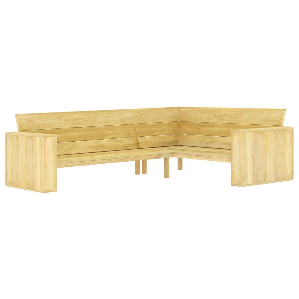 Set Divani da Giardino 4 pz in Legno di Pino Impregnato 3053193
