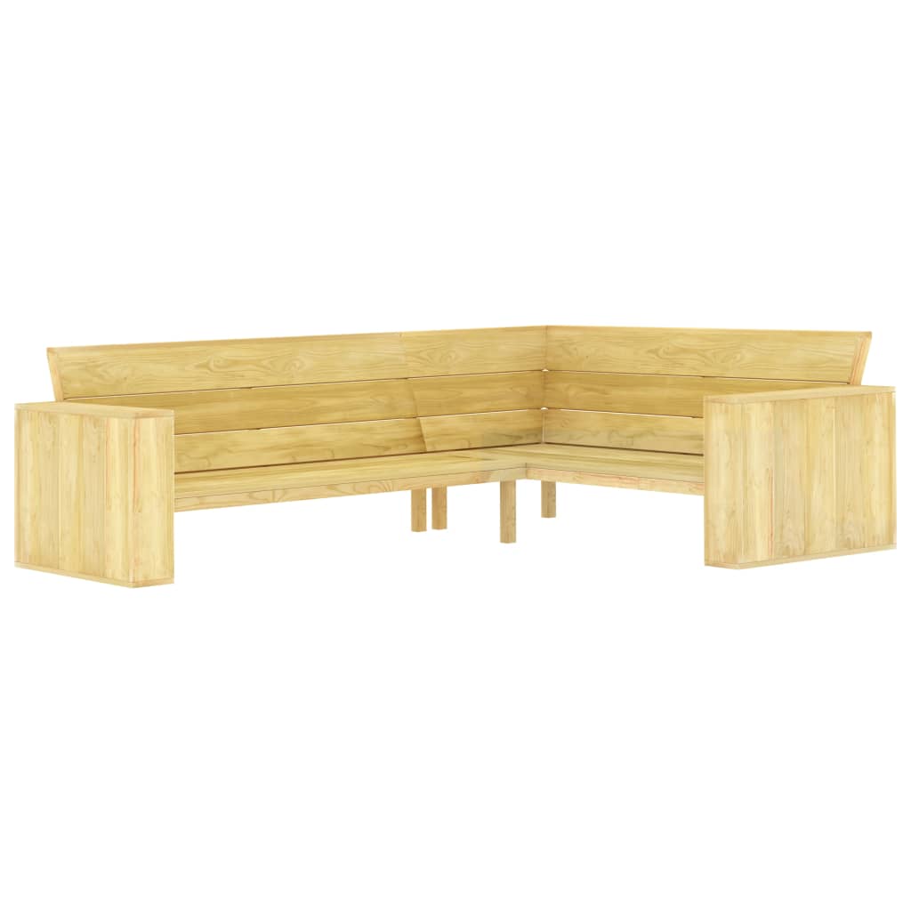 Set Divani da Giardino 2 pz in Legno di Pino Impregnato 3053195