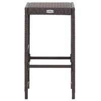 Set da Bar da Giardino 7 pz con Cuscini in Polyrattan Marrone 49559