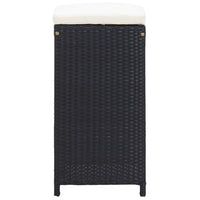 Set Bar da Giardino 9 z pz in Polyrattan Nero cod mxl 35135