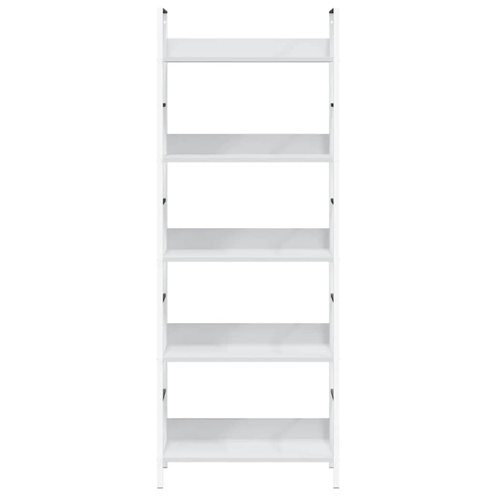 Scaffale Libri 5 Ripiani Bianco 60x27,6x158,5 Legno Multistrato 288228