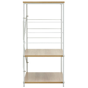 Mobile Microonde Bianco Rovere 60x39,6x79,5cm Legno Multistrato 288237