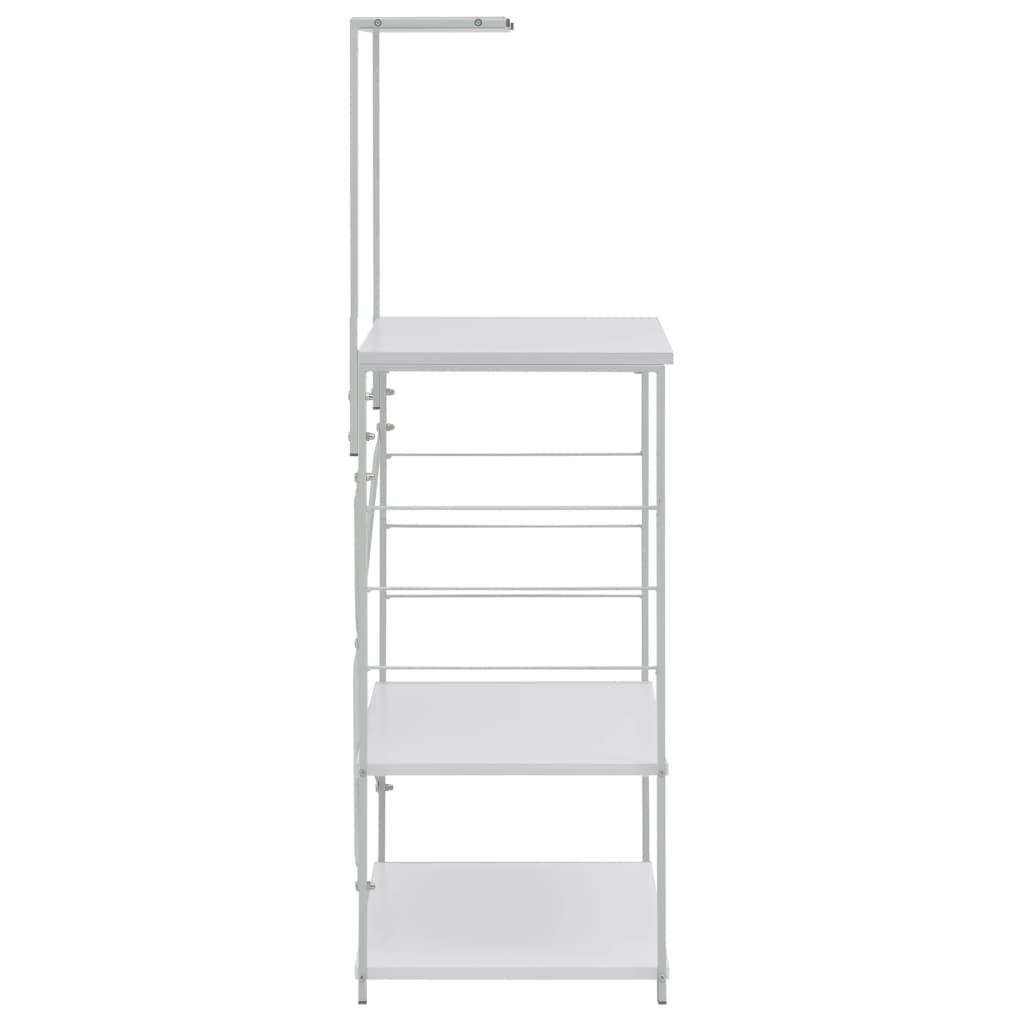 Mobile per Microonde Bianco 60x39,6x123 cm Legno Multistrato 288240