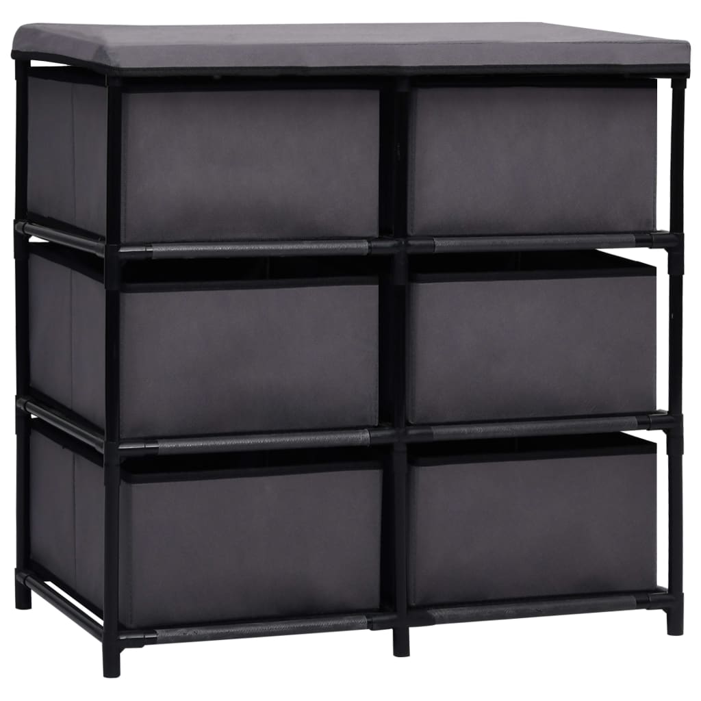 Armadietto con 6 Cassetti 55x29x55 cm Grigio in Acciaio cod mxl 54326