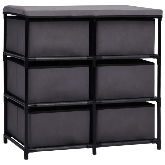 Armadietto con 6 Cassetti 55x29x55 cm Grigio in Acciaio cod mxl 54326