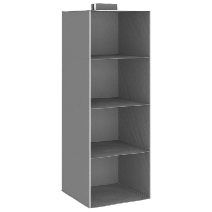 Organizer per Armadio da Appendere con 4 Ripiani 2 pz Tessuto 288324