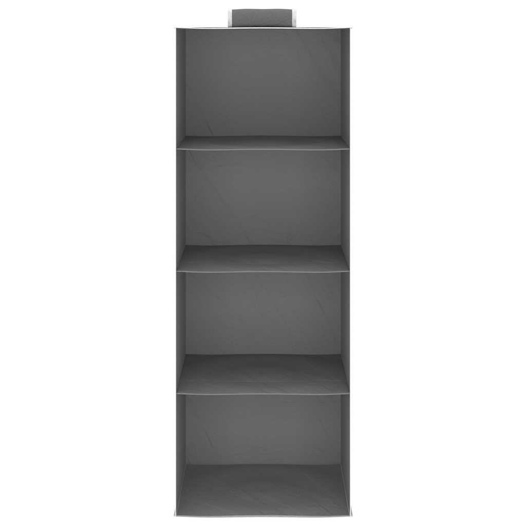 Organizer per Armadio da Appendere con 4 Ripiani 2 pz Tessuto 288324