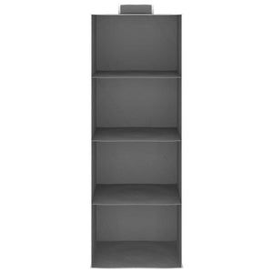 Organizer per Armadio da Appendere con 4 Ripiani 2 pz Tessuto 288324