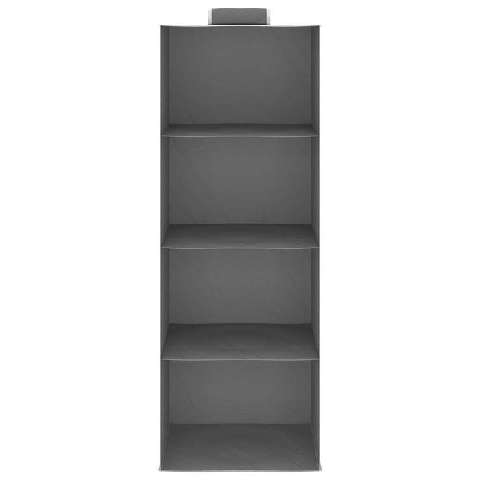 Organizer per Armadio da Appendere con 4 Ripiani 2 pz Tessuto 288324