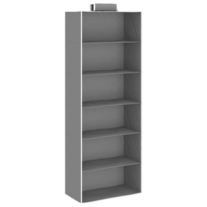 Organizer per Armadio da Appendere con 6 Ripiani 2 pz Tessuto 288326
