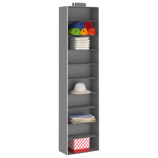 Organizer per Armadio da Appendere 2 pz con 10 Ripiani Tessuto 288328