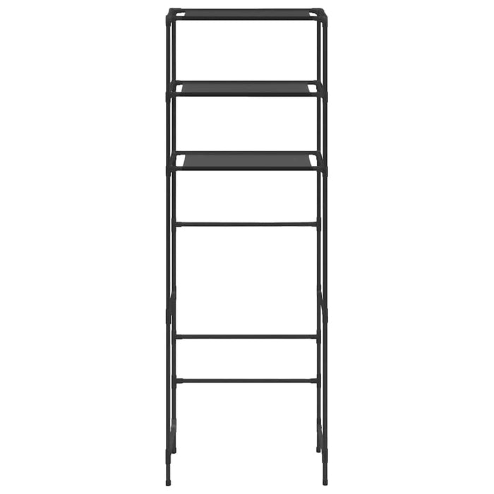 Scaffale per Bagno con 3 Ripiani Nero 53x28x169 cm cod mxl 54058