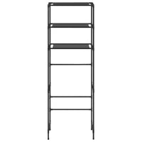 Scaffale per Bagno con 3 Ripiani Nero 53x28x169 cm 288329
