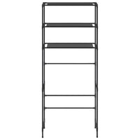 Scaffale per Lavatrice con 3 Ripiani Nero 69x28x169 cm cod mxl 54294