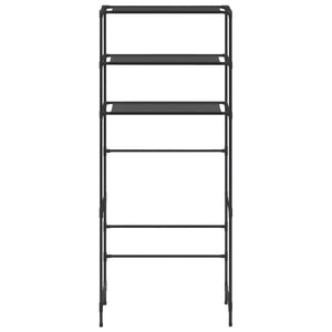 Scaffale per Lavatrice con 3 Ripiani Nero 69x28x169 cm cod mxl 54294