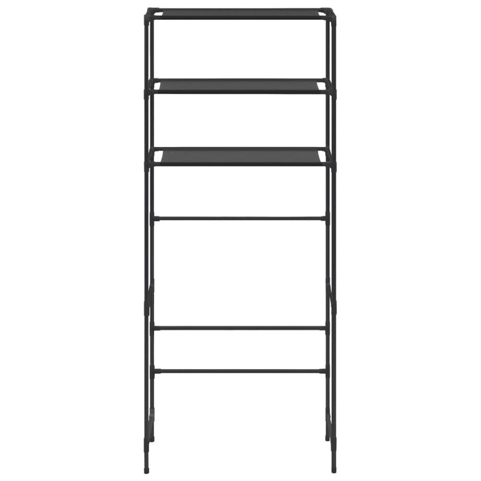 Scaffale per Lavatrice con 3 Ripiani Nero 69x28x169 cm cod mxl 54294
