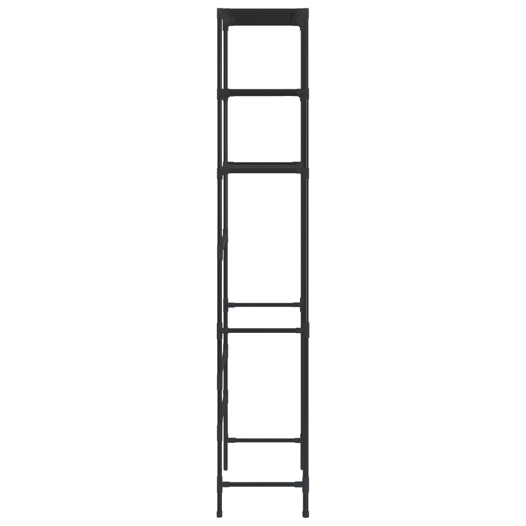 Scaffale per Lavatrice con 3 Ripiani Nero 69x28x169 cm cod mxl 54294