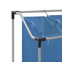 Portabiancheria con 3 sacchi 96 x 40 cm blu acciaio 02_0006196