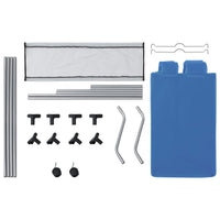 Portabiancheria con 3 sacchi 96 x 40 cm blu acciaio 02_0006196