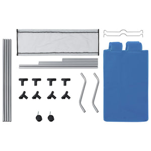 Portabiancheria con 3 sacchi 96 x 40 cm blu acciaio 02_0006196