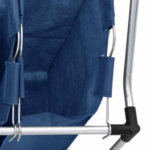 Portabiancheria con 4 Scomparti in Acciaio Blu 288332