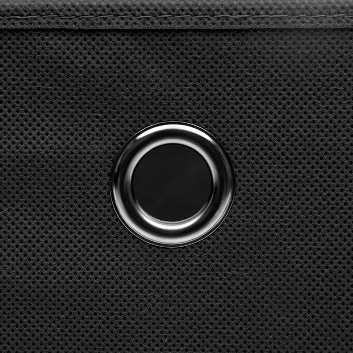 Scatole con Coperchi 10 pz Nere 32x32x32 cm in Tessuto cod mxl 51027