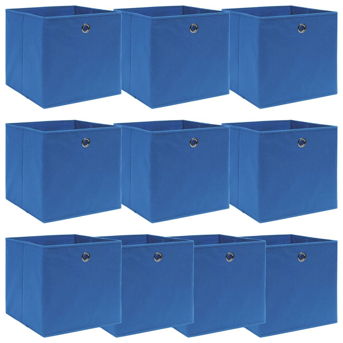 Scatole 10 pz Blu 32x32x32 cm in Tessuto cod mxl 51026