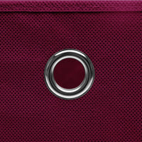 Scatole 4 pz Rosso Scuro 32x32x32 cm in Tessuto cod mxl 52776