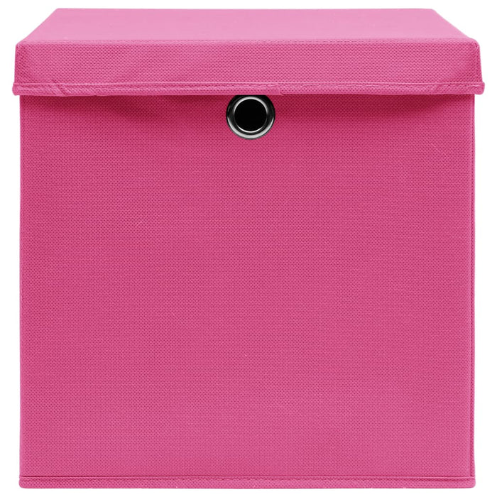 Scatole con Coperchi 4 pz Rosa 32x32x32 cm in Tessuto cod mxl 66889