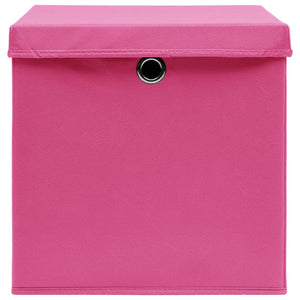 Scatole con Coperchi 10 pz Rosa 32x32x32 cm in Tessuto cod mxl 40568