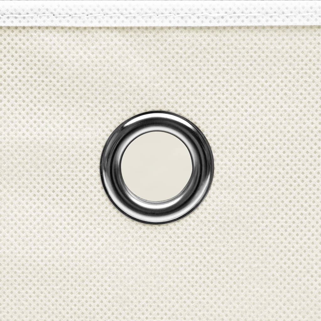 Scatole Portaoggetti 4pz Bianche 32x32x32 cm Tessuto 288349