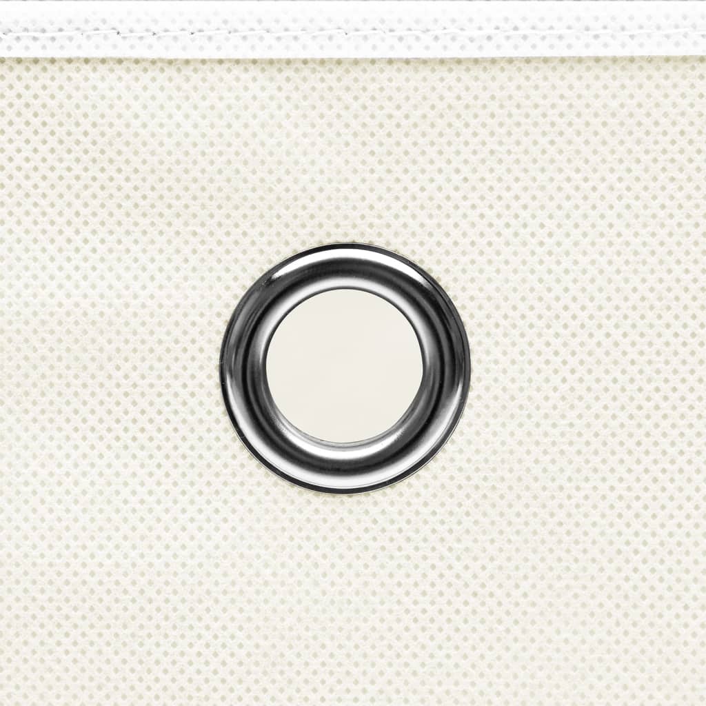 Scatole con Coperchi 4 pz Bianche 32x32x32 cm in Tessuto cod mxl 42952