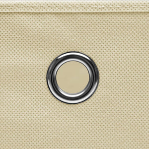 Scatole 4 pz Crema 32x32x32 cm in Tessuto cod mxl 51212