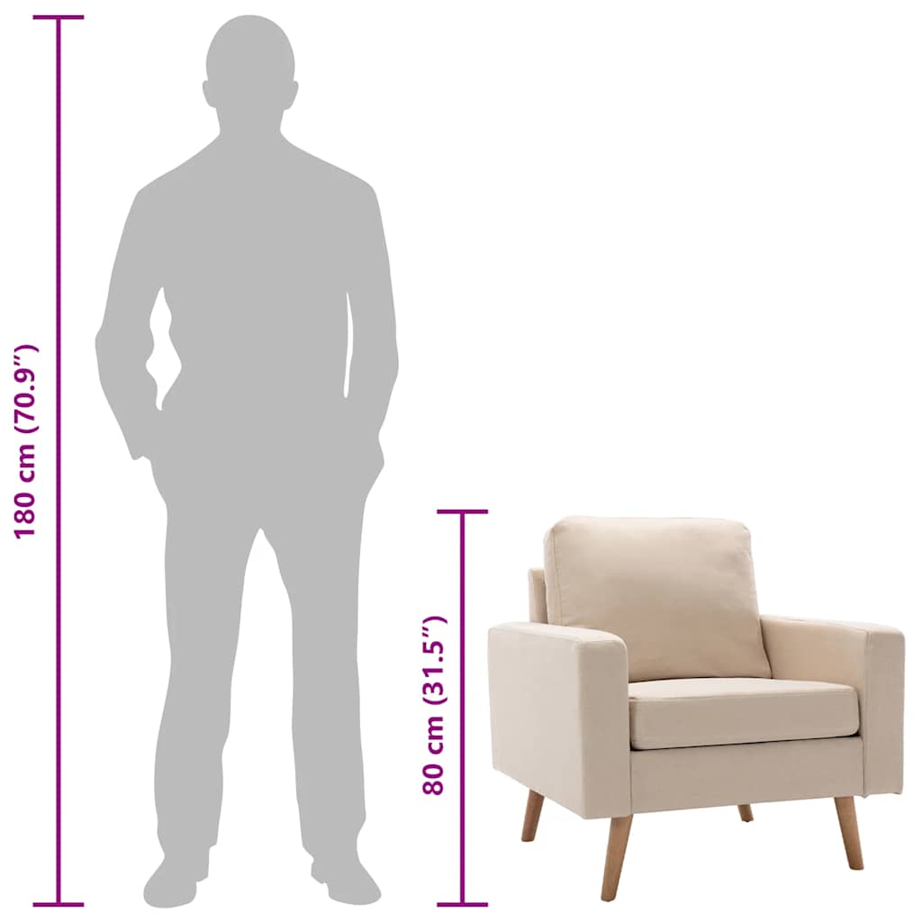 Poltrona Crema in Tessuto 288696