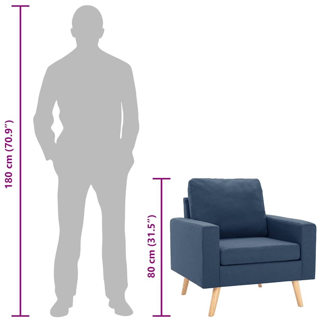 Poltrona Blu in Tessuto 288697