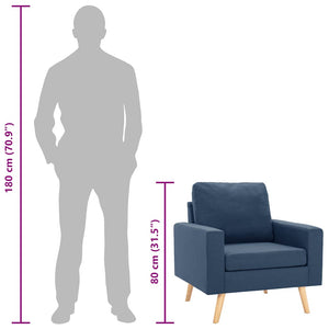 Poltrona Blu in Tessuto 288697