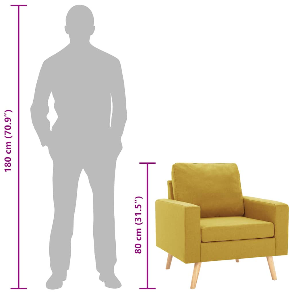 Poltrona Gialla in Tessuto 288699