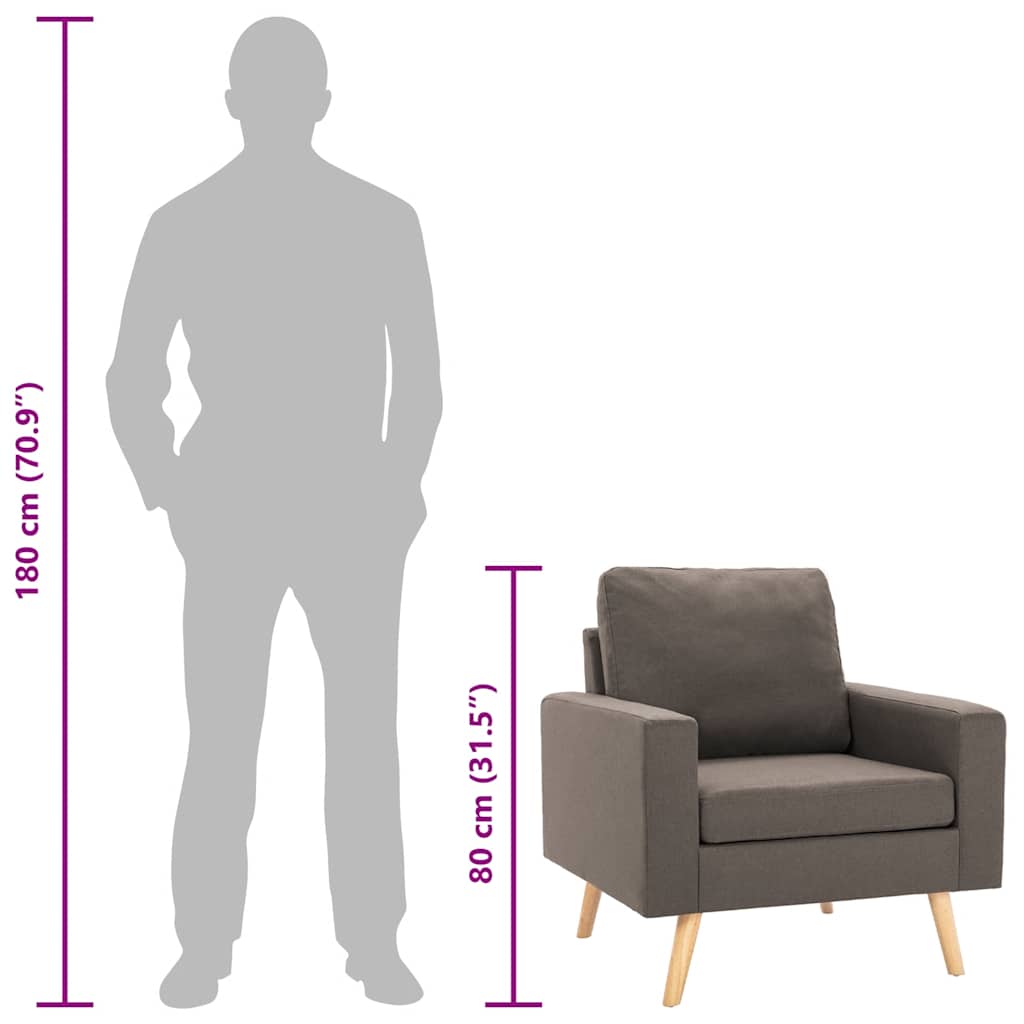 Poltrona Tortora in Tessuto 288701