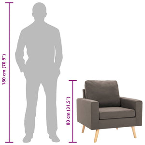 Poltrona Tortora in Tessuto 288701