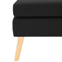 Poggiapiedi Nero in Tessuto 288742