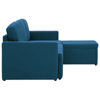 Divano Letto Modulare a 3 Posti Blu in Tessuto  cod mxl 24747