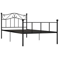 Giroletto-Struttura Letto Nero in Metallo 100x200 cm 720763