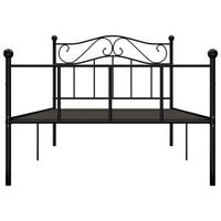 Giroletto-Struttura Letto Nero in Metallo 100x200 cm 720763