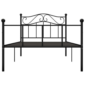 Giroletto-Struttura Letto Nero in Metallo 100x200 cm 720763