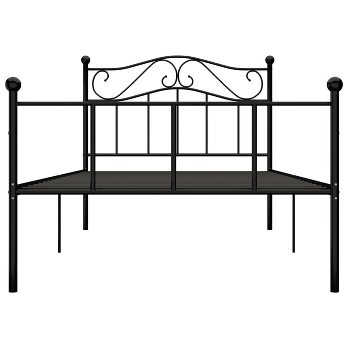 Giroletto-Struttura Letto Nero in Metallo 100x200 cm 720763