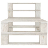 Set Divani da Giardino 6 pz su Pallet in Legno Bianco